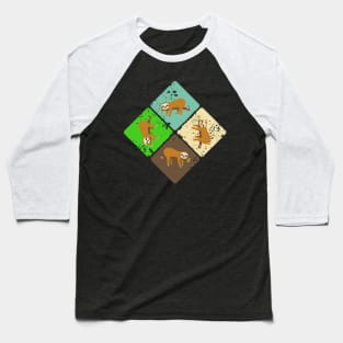 Colorful Sloth Baseball T-Shirt
